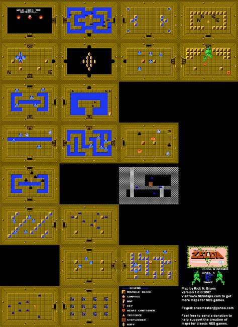 The Legend of Zelda - Level 4 Snake Quest 1 Map