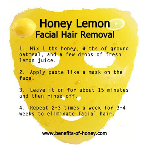 Honey Lemon Mask For For Facial Hair Removal