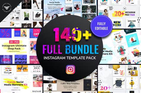 Instagram Post Templates Full Bundle - Luckystudio4u