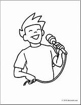 Clip Art Boy Singing coloring Page – Abcteach sketch template