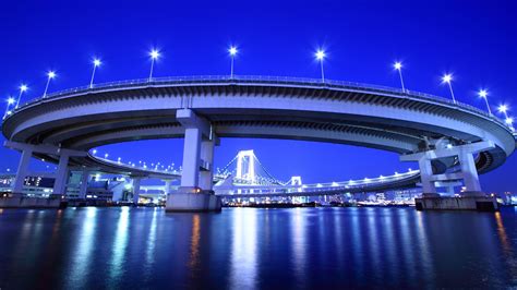 Download Japan Tokyo Bridge Man Made Rainbow Bridge 4k Ultra HD Wallpaper