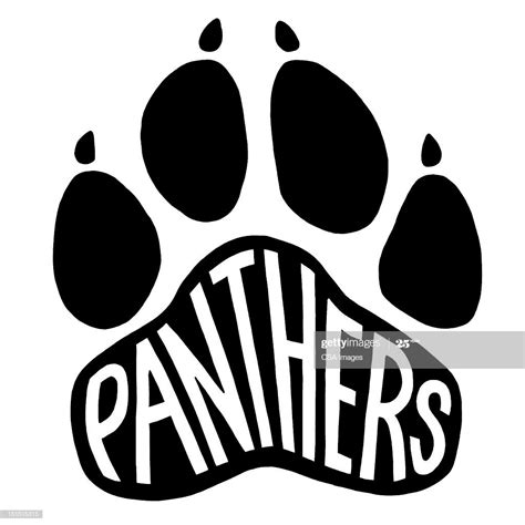 Panthers Paw Print | Paw logo, Panther, School spirit shirts