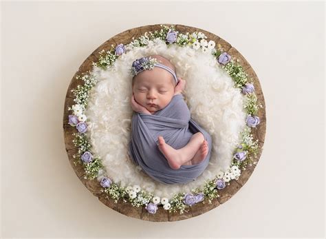 Cool Toned Baby Girl Newborn Photos | One Big Happy Photo