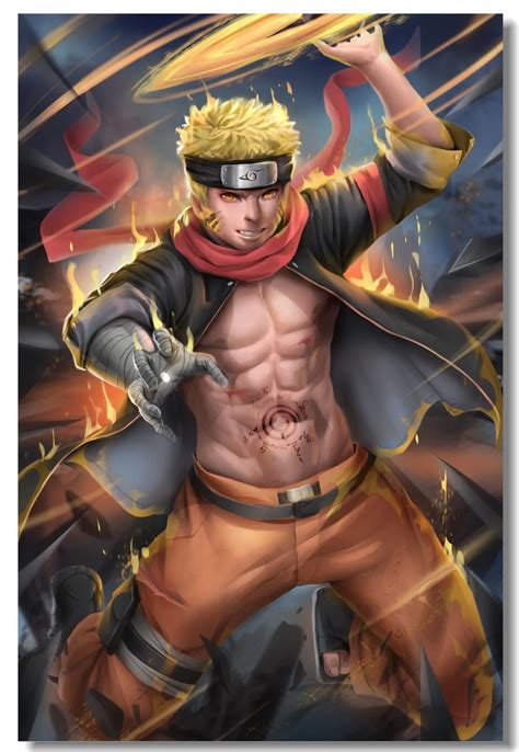 Custom Canvas Wall Painting Naruto Poster Uzumaki Naruto Wall Stickers ...