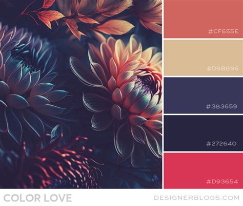 Color Love | Dark Blue & Coral - Designer Blogs