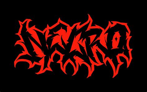 Graffiti Death Metal Logo - Red Mixed Media by Necro