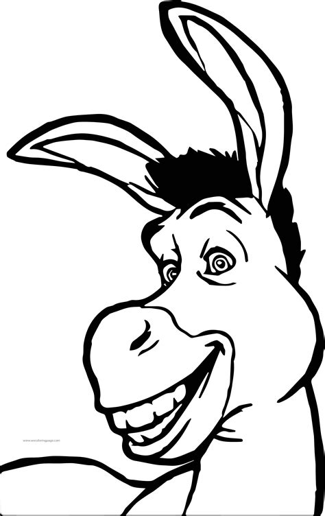 Pin by WecoloringPage Coloring Pages on wecoloringpage | Donkey drawing ...