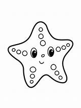 Coloring Pages Of Starfish sketch template