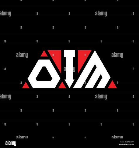 OIM triangle letter logo design with triangle shape. OIM triangle logo design monogram. OIM ...