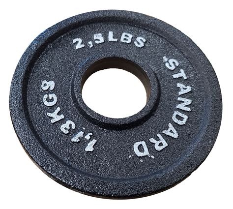 Standard Barbell Olympic Weight Plates 2.5, 5, 10, 25, 45, and 100 lb ...