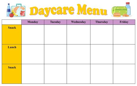 Free Printable Daycare Menus Printable Templates | SexiezPicz Web Porn