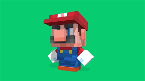 Pixel Mario - 3D model by starborg [f93537e] - Sketchfab