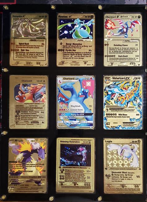 9 Ultra Rare Pokemon Cards Gold Metal Custom Cards in Screw | Etsy