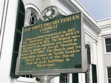 Read the Plaque - The First Presbyterian Church