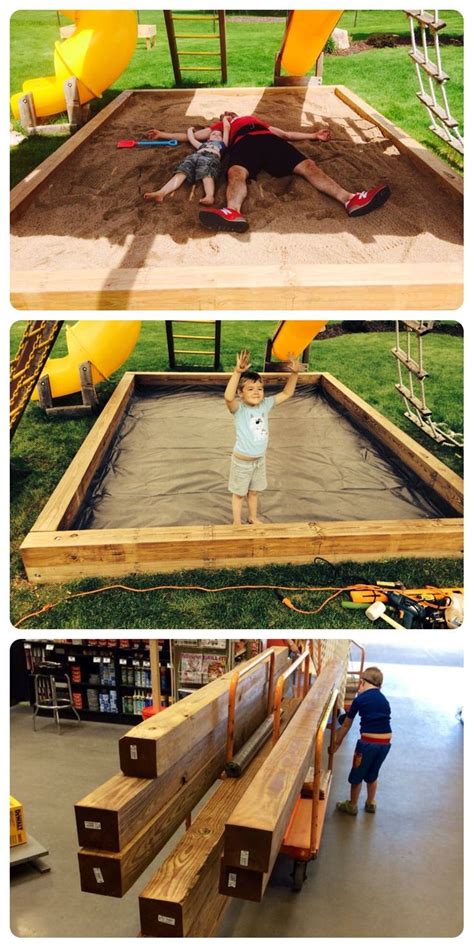 DIY huge backyard sandbox | Backyard sandbox, Diy sandbox, Backyard