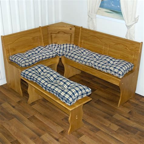 Greendale Home Fashions 4 Piece Cotton Nook Cushion Set | from hayneedle.com Breakfast Nook ...