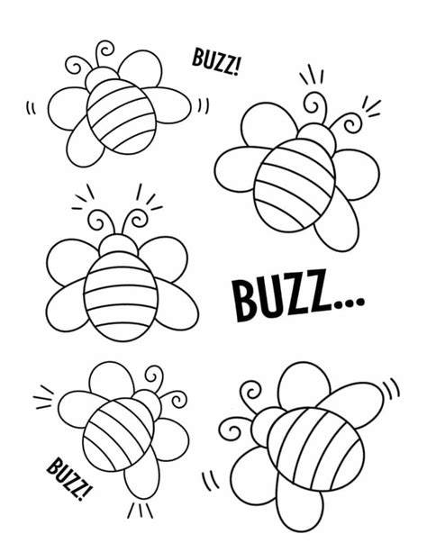 Free Bee Coloring Pages for Kids! ⋆ The Hollydog Blog