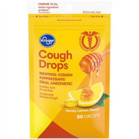 Kroger® Honey Lemon Flavor Cough Drops, 30 ct - Kroger