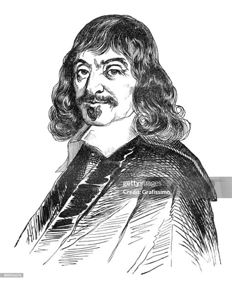 French Philosopher Rene Descartes Portrait 1837 High-Res Vector Graphic - Getty Images