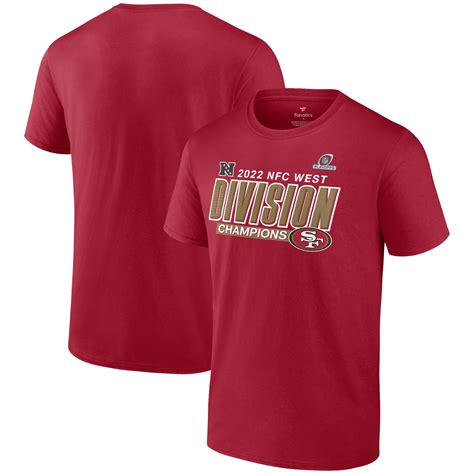 Men's Fanatics Scarlet San Francisco 49ers 2022 NFC West Division ...