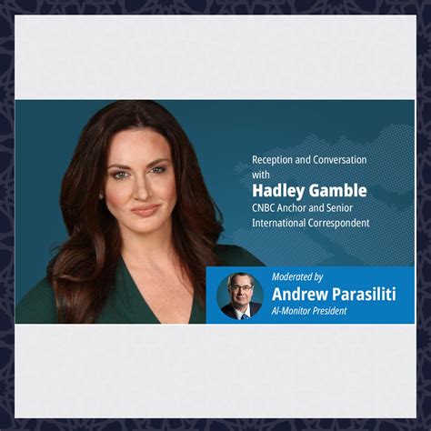 Reception and Conversation with Hadley Gamble, CNBC Anchor - The U.S.-U ...