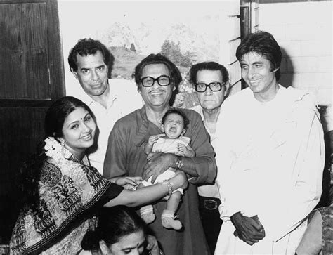 A nostalgic picture indeed: Amitabh Bachchan with Kishore Kumar who is holding his son Sumit ...