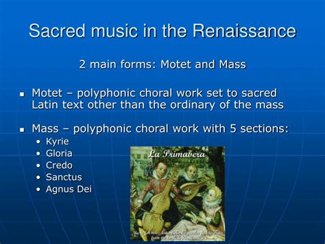 Sacred Music In Renaissance Period : Why Does Renaissance Music Sound Different From Medieval ...