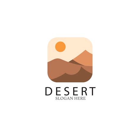 desert logo and vector template 13358355 Vector Art at Vecteezy