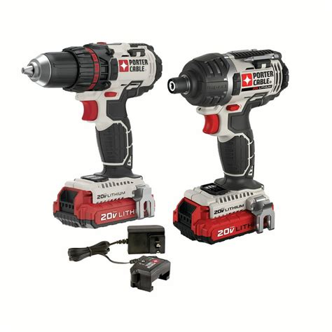 PORTER CABLE 20-Volt Max Lithium-Ion Cordless Drill & Impact Driver ...