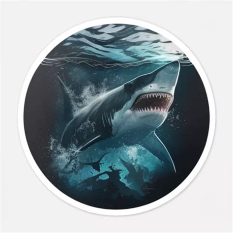 MEGALODON SHARK VINYL DECAL CAR WINDOW WALL LAPTOP BUMPER STICKER FISH JAWS Meg $2.99 - PicClick