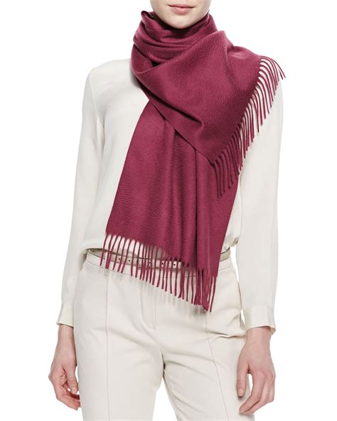 Loro piana Sciarpa Grande Cashmere Scarf in Red | Lyst