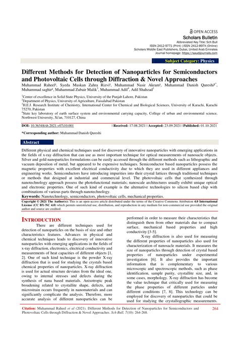 (PDF) Different Methods for Detection of Nanoparticles for Semiconductors and Photovoltaic Cells ...