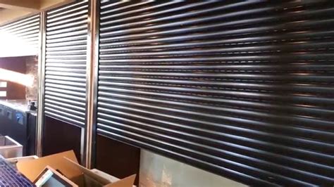 Motorized Roll Down Security Shutters, Exterior Bar Shuters - YouTube