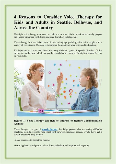 4 Reasons to Consider Voice Therapy for Kids and Adults in Seattle, Bellevue, and Across the ...