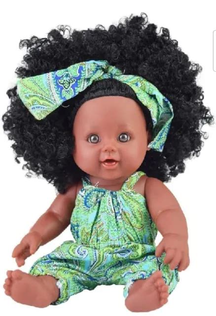 BLACK DOLL AFRICAN American Realistic Girl Doll 12 Inch Baby Doll ...