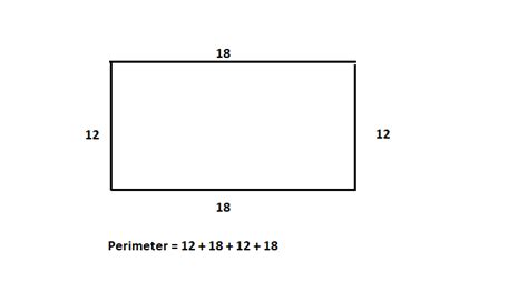 What is the perimeter of a rectangle with sides of 12 inches and 18 inches? | Socratic