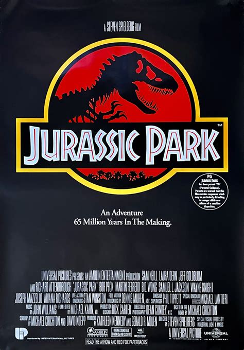 Original Jurassic Park Movie Poster - Steven Spielberg - Michael Crichton