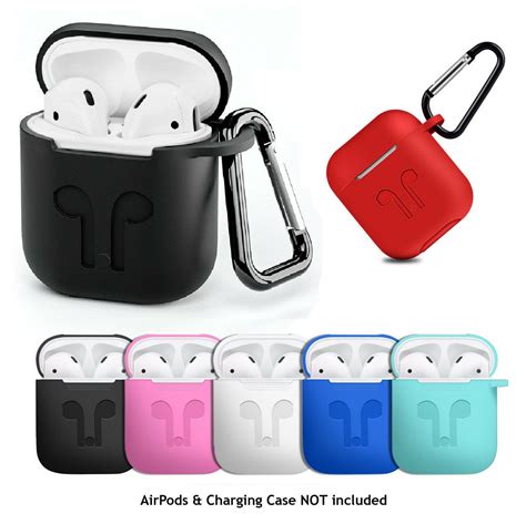 AirPods Silicone Case Cover Protective Skin with Keychain for Apple ...