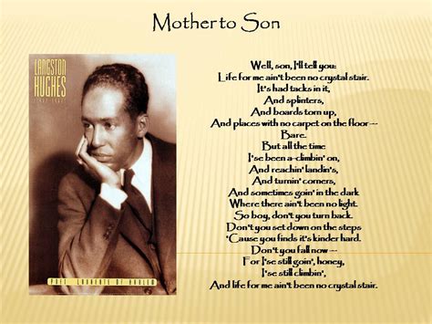 BLACK POLITICAL BUZZ....: "Mother To Son" Poem by Langston Hughes: HAPPY MOTHERS' DAY TO ALL ...