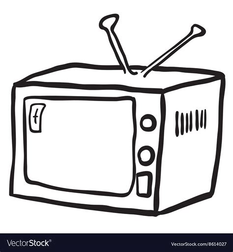 Television Clipart Black And White