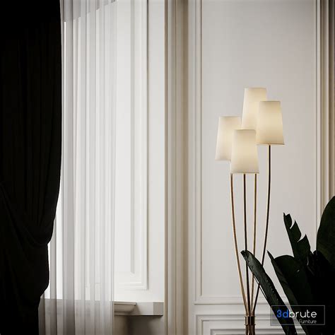 Ballard Designs Lottie Floor Lamp 3d model Buy Download 3dbrute