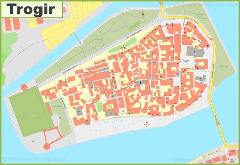 Trogir old town map - Ontheworldmap.com