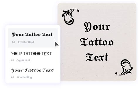 Tattoo Font Generator: Free to Use Tattoo Fonts | Fotor