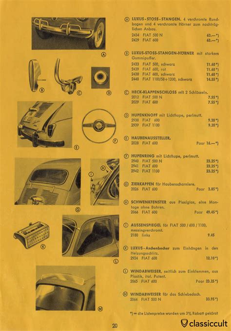 Vintage VW Beetle Accessories Catalog 1957-1965