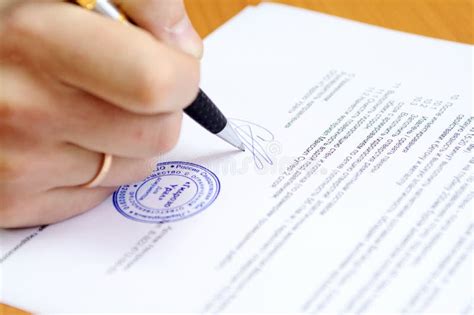 Signing document stock image. Image of buyout, real, handwriting - 5248399