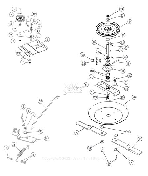 Agri-Fab 45-03611 Manual-Start 42" Rough-Cut Mower Parts Diagram for Parts List 2