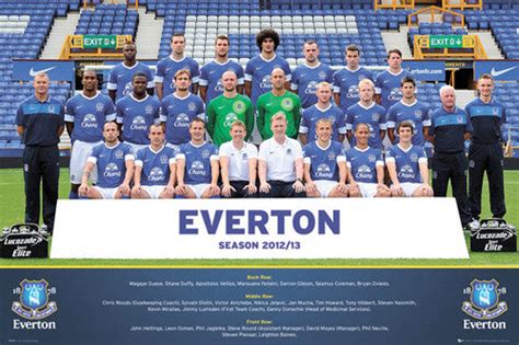 Everton FC Soccer Official Team Portrait Poster 2012/13 - GB Eye (UK ...