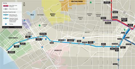 Santa monica expo line map - Map of santa monica expo line (California - USA)