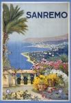 Vintage Sanremo Travel Poster Free Stock Photo - Public Domain Pictures