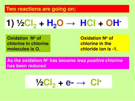 PPT - Reactions of chlorine with water and sodium hydroxide. PowerPoint ...